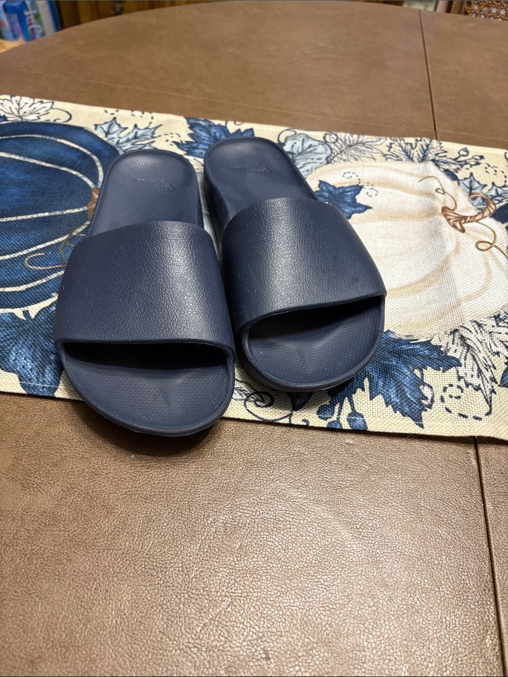 Women's Navy Slide Sandals - Comfortable Everyday Slides